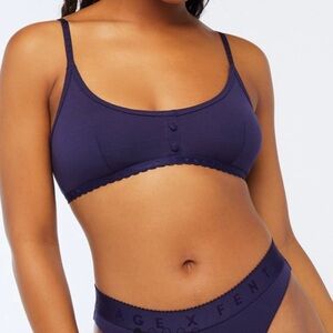Savage X Fenty Navy Blue Jersey Bralette XS